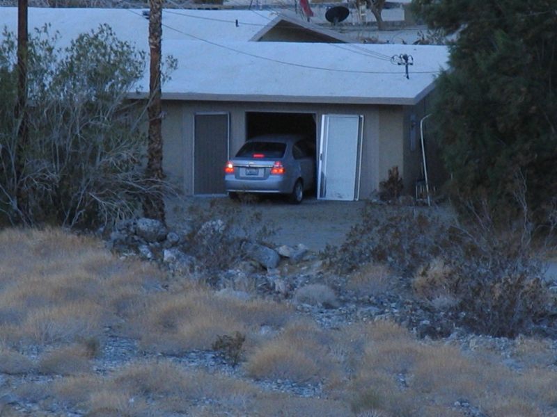 Matt Dingman parking his
                    car in house to avoid repo man